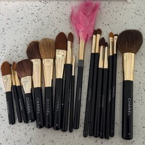 CHANEL Makeup Brush Collection - Black and Gold